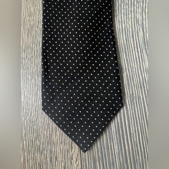 Marc Anthony black with white polka dots men’s tie - Picture 3 of 6